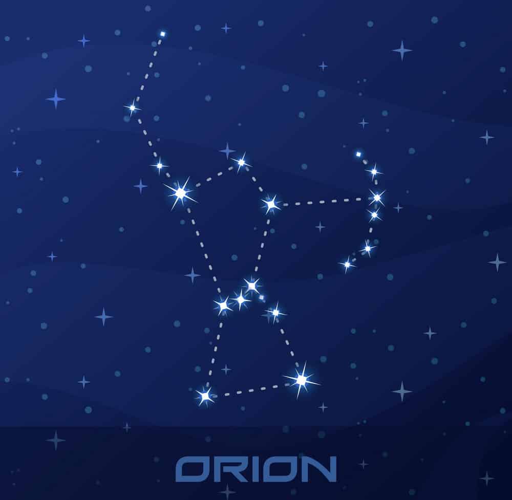 Constellation Orion, Hunter, night star sky
